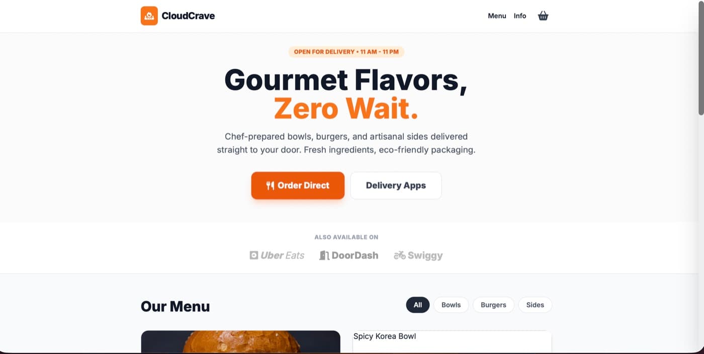 Cloud Kitchen demo